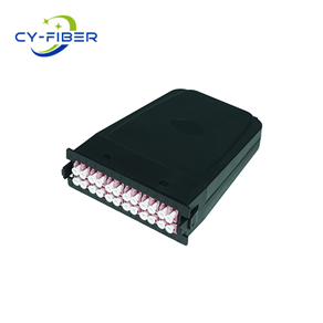 MPO/MTP®-LC配線(xiàn)盒，OM4多模，A極性，24芯，MPO/MTP®-24 (公) 轉(zhuǎn)12xLC雙工